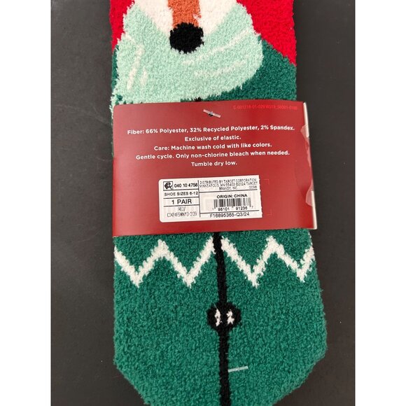 Mens Wondershop Super Soft Crew Socks Reindeer Size 6-12 Cotton Blend Christmas - Picture 7 of 10
